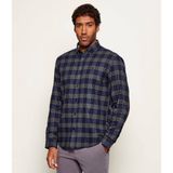 Boss Erkek %100 Pamuklu Kare Desenli Uzun Kollu Lacivert Gömlek 50550049-473 - XL