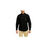 Boss Erkek %100 Pamuklu Logo Desenli Uzun Kollu Siyah Gömlek 50545572-001 - XL