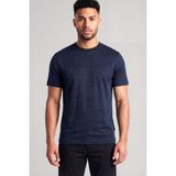 Boss Erkek %100 Pamuklu Logo Detaylı Bisiklet Yaka Kısa Kollu Lacivert T-Shirt 50558850-404 - XL