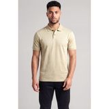 Boss Erkek %100 Pamuklu Logolu Kısa Kollu Bej Polo Yaka T-Shirt 50558855-286