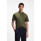Boss Erkek %100 Pamuklu Yuvarlak Yakalı Kısa Kollu Koyu Yeşil T-Shirt 50555844-347