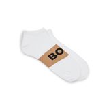 BOSS Erkek 2P AS Logo CC ayak bileği uzunluğunda çorap, streç dokuma, ikili paket, Natural101, 39-42
