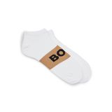 BOSS Erkek 2P AS Logo Col CC İkili Paket Ayak Bileği Uzunluğunda Çorap Logo Detaylı, Doğal renkler, 40-46