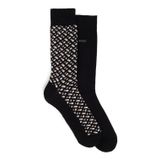 BOSS Erkek 2P RS Monogram CC orta yükseklikte çorap, pamuk karışımı, ikili paket, siyah 1, 39-42