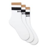 BOSS Erkek 3P QS Rib Iconic CC Üçlü Paket Kısa Çorap Karakteristik Çizgili, 960Open Miscellaneous, 40-46