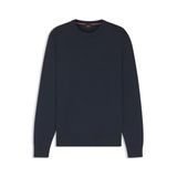 BOSS Erkek Asac C Regular-Fit sweatshirt, pamuk jarseden, logo nakışlı, Koyu Mavi 404, S