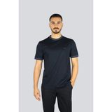 Boss Erkek Bisiklet Renk Detaylı Yaka Dar Kesim Kısa Kol Lacivert T-Shirt 50543858-405 - 2XL