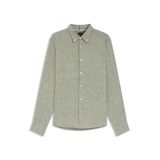 BOSS Erkek C-LIAM-S-BD-C1-243 Regular Fit Düğmeli Gömlek Keten, Orta yeşil311, S