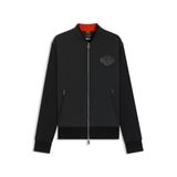 BOSS Erkek C-Skiles 197 PS Porsche x ceket, pamuk karışımı, jarse yapılı, Siyah, S