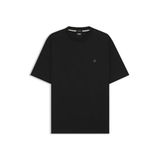 BOSS Erkek C-Taut 01 Regular-Fit tişört, pamuklu, Double-B-monogramlı, siyah 002, S