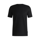 BOSS Erkek C-Thompson 111 tişört, merserize pamuk, farklı çizgili, Siyah, 3XL