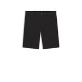 BOSS Erkek Chino Slim Şort Slim-Fit Şort Elastik Pamuk Fitilli, Black001, 30