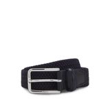 BOSS Erkek Clorio Sz30 deri detaylı dokuma kemer, Navy410, 100