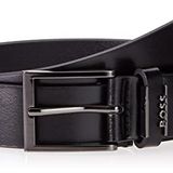 BOSS Erkek Cole-Ant Sz35 Kemer İtalyan Derisi Metal Logo Detaylı, siyah 1, 100