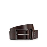 BOSS Erkek Cole-Ant Sz35 kemer İtalyan derisinden metal logo detaylı, Koyu kahverengi, 100