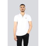 Boss Erkek Dar Kalıp Yakası Kontrast Renk Geçişli Pamuklu Kısa Kollu Beyaz Polo Yaka T-Shirt 50538100-100 - 2XL