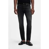 Boss Erkek Dar Kesim Düz Paça Esnek Pamuklu Denim Siyah Jeans 50564384-009 - 34 - 34