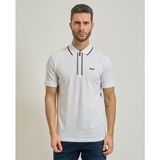 Boss Erkek Dar Kesim Nem Emici Esnek Pamuklu Kısa Kollu Beyaz Polo Yaka T-Shirt 50555698-100