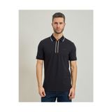 BOSS Erkek Dar Kesim Nem Emici Esnek Pamuklu Kısa Kollu Lacivert Polo Yaka T-Shirt