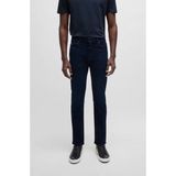 Boss Erkek Denim Düğme Kapamalı Slim Fit Dar Paça Lacivert Jeans 50523239-415 - 30 - 32