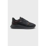 BOSS Erkek Deri ve File Karışımlı Astarlı Rahat Taban Gri Sneaker 50548706-016