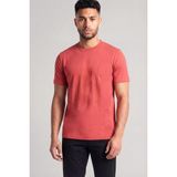 Boss Erkek Desenli Bisiklet Yaka Kısa Kol Kırmızı T-Shirt 50559754-615 - 3XL