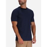 Boss Erkek Desenli Bisiklet Yaka Kısa Kol Lacivert T-Shirt 50518883-404 - 3XL
