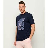 Boss Erkek Desenli Bisiklet Yaka Kısa Kol Lacivert T-Shirt 50559754-404 - M