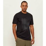 Boss Erkek Desenli Bisiklet Yaka Kısa Kol Siyah T-Shirt 50559754-001 - 4XL