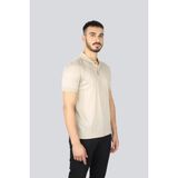 Boss Erkek Desenli Polo Yaka Marka Logolu Kısa Kol Bej Polo Yaka T-Shirt 50518877-275