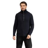 BOSS Erkek Fermuarlı Sweatshirt, Mavi, M Beden