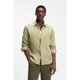 Boss Erkek Gömlek Yaka Düğme Kapama Uzun Kol Slim Fit Açık Yeşil Gömlek 50567009-254 - 3XL