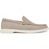 Boss Erkek Günlük Rahat Taban %100 Sığır Derisi Astarlı Monogram Logolu Üst Yüzeyli Dikiş Detaylı Bej Loafer Ayakkabı 50541738-269