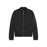 BOSS Erkek H-Comber-253 su geçirmez ceket, Double-B-Monogramlı, Siyah, 56