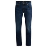 BOSS Erkek H-Delaware Delaware Mavi Dar Kesim Kot Pantolon Rahat Esnek Denim, Mavi, 30W / 32L