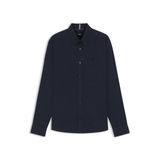 BOSS Erkek H-ROAN-BD-E-C1-253 Slim-Fit keten gömlek, Koyu mavi404, M