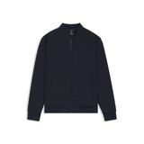 BOSS Erkek H-Skiles 100 Pamuk Karışımı Fermuarlı Sweatshirt Kapitone Önü, Koyu Mavi404, S