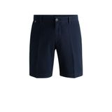 BOSS Erkek H-Slice-Sort1 Slim-Fit şort, yapılandırılmış streç pamuk, Koyu mavi404, 50