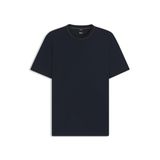 BOSS Erkek H-Tessler 199 Slim-Fit tişört, merserize pamuk, yakasında çizgili, Koyu mavi405, M