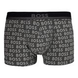 BOSS Erkek İç Çamaşırı Külot Boxer Şort Trunk 365 Baskı, 25 Koyu Gri, S