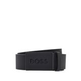 BOSS Erkek Icon-S1 Kemer İtalyan Derisi Bağlama Tokalı, siyah 1, 100