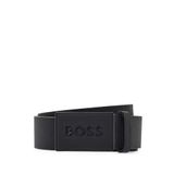 BOSS Erkek Icon-S1 Kemer İtalyan Derisi Bağlama Tokalı, siyah 1, 105