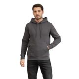 BOSS Erkek Kapüşonlu Sweatshirt, Gri, M Beden