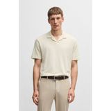 Boss Erkek Kısa Kol Polo Yaka Düz Model Keten Bej Polo Yaka T-Shirt 50537502-131