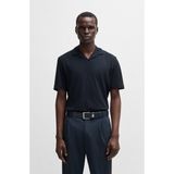 Boss Erkek Kısa Kol Polo Yaka Düz Model Keten Lacivert Polo Yaka T-Shirt 50537502-404 - XL