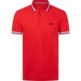 Boss Erkek Kısa Kol Polo Yaka Yaka ve Kol Uçları Renkli Şerit Kapama Kırmızı Polo Yaka T-Shirt 50469055-644 - XL