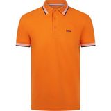Boss Erkek Kısa Kol Polo Yaka Yaka ve Kol Uçları Renkli Şerit Kapama Turuncu Polo Yaka T-Shirt 50469055-822 - 5XL