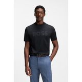 Boss Erkek Logolu Bisiklet Yaka Kısa Kol Standart Lacivert T-Shirt 50560466-404