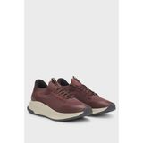 Boss Erkek Marka Logolu Bağcıklı Kaydırmaz Tabanlı Günlük Bordo Sneaker 50523113-602