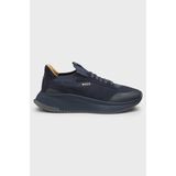 Boss Erkek Marka Logolu Bağcıklı Kaydırmaz Tabanlı Günlük Lacivert1 Sneaker 50523113-475